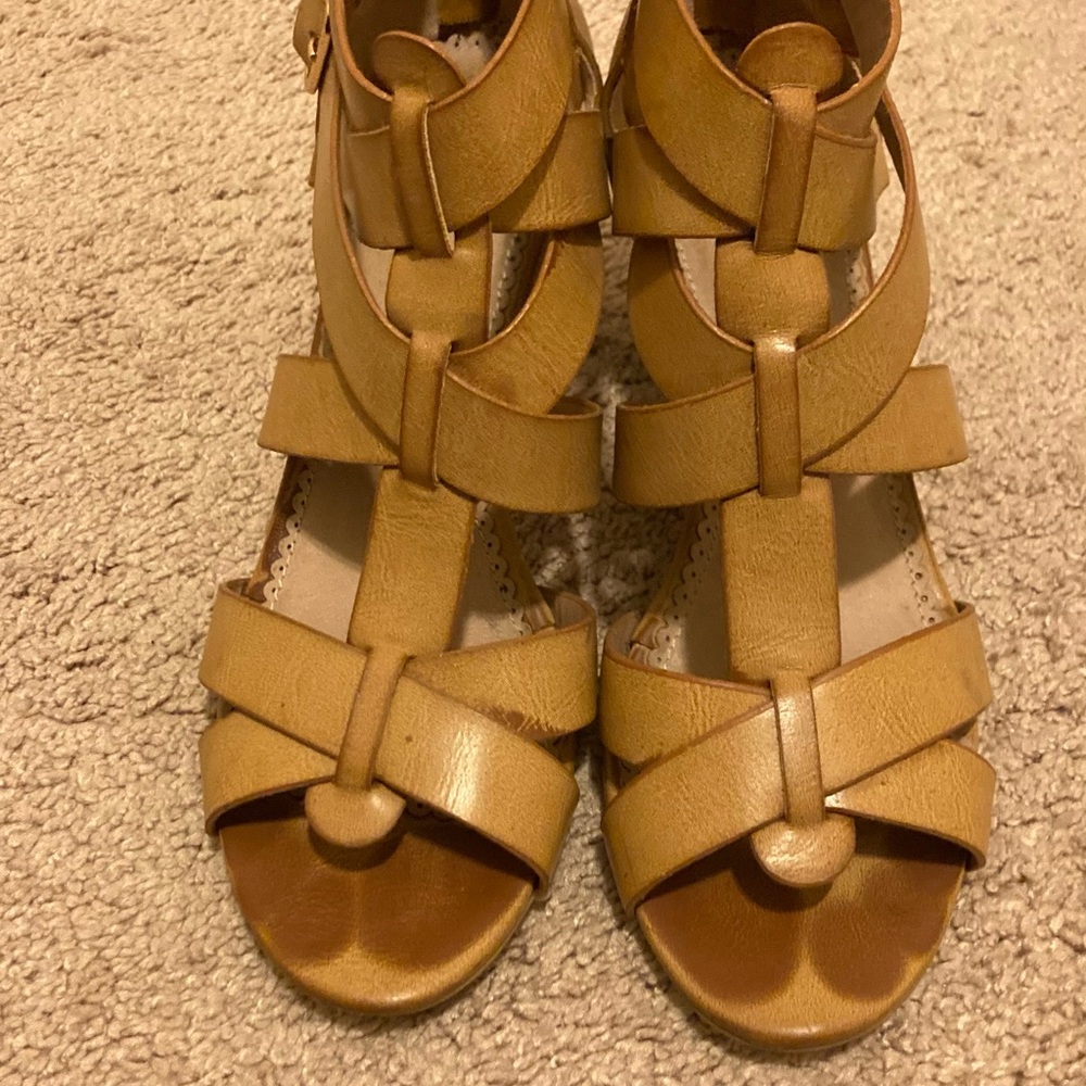 Tan Leather Women's Sandals